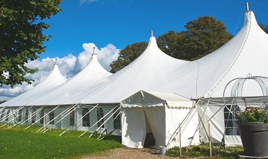 multiple portable restrooms for large-scale outdoor events, ensuring availability for all guests in Seven Hills